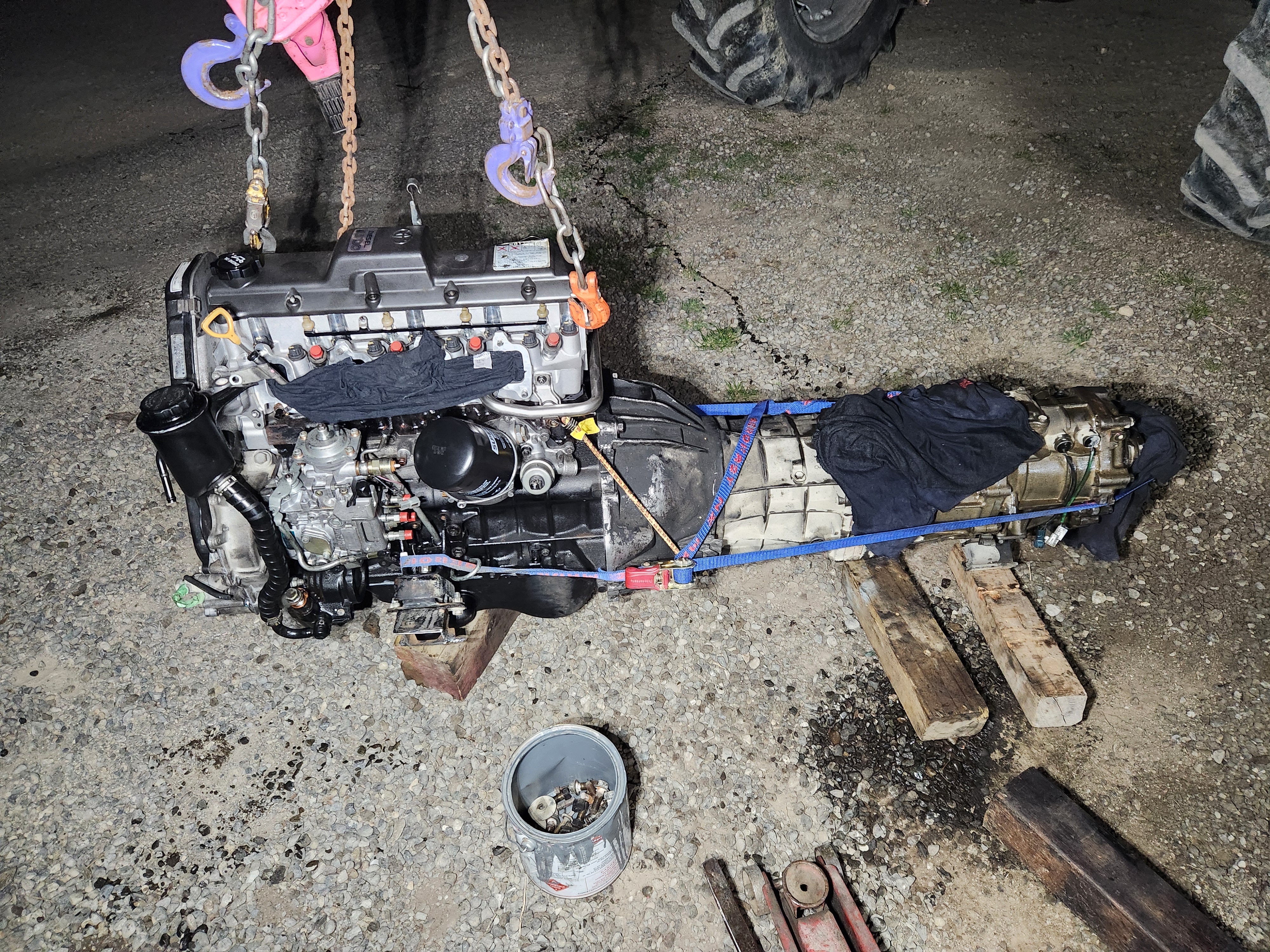 transmission and engine